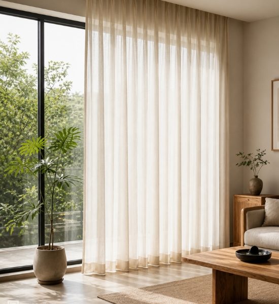 Rèm linen Japandi