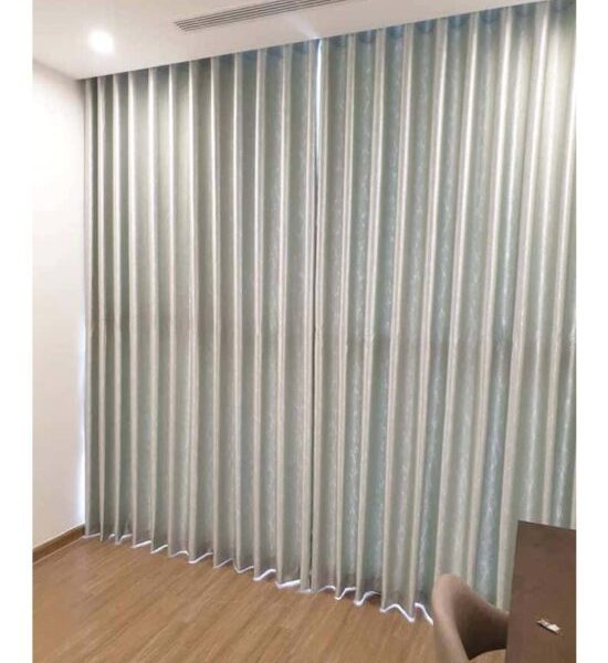 Vải rèm cửa màu xanh