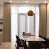 Vải màn cửa màu nâu sáng hiện đại