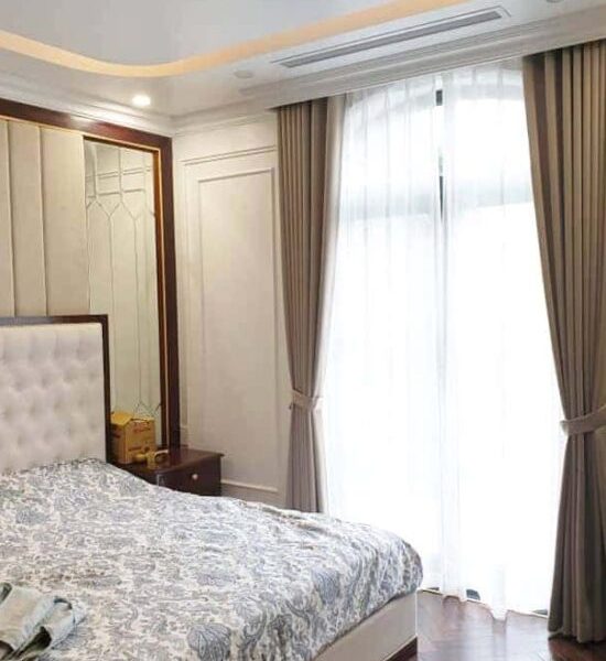 Rèm cửa 2 lớp màu nâu trơn