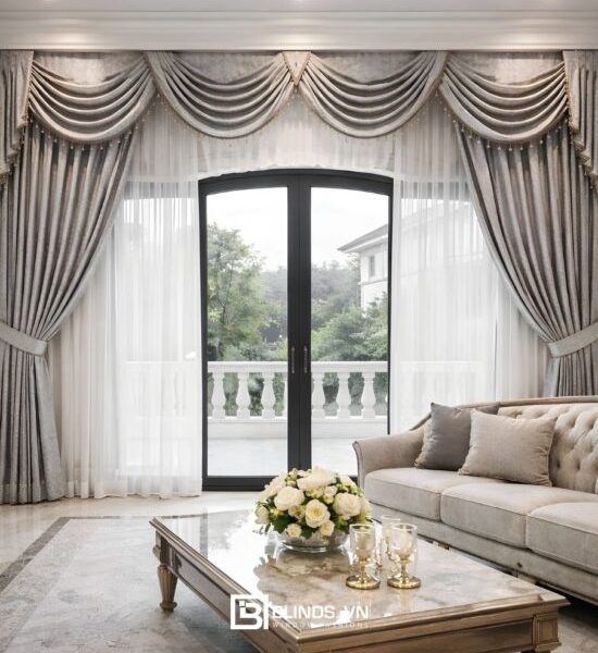 Rèm vải cửa sổ biệt thự
