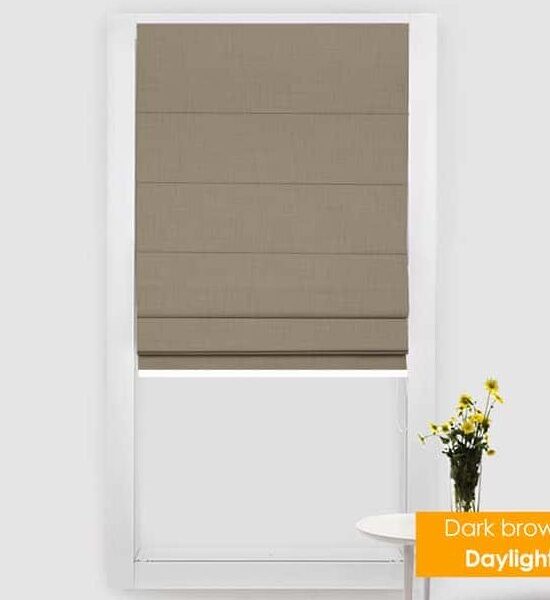 Rèm roman 2 lớp màu nâu sáng