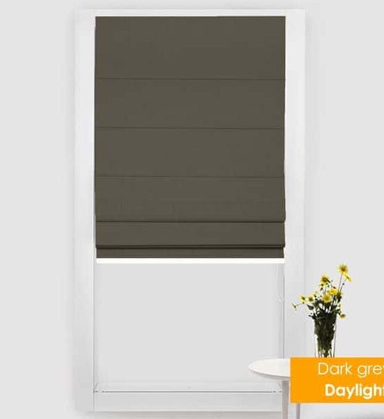 Rèm cửa roman hiện đại màu nâu tối