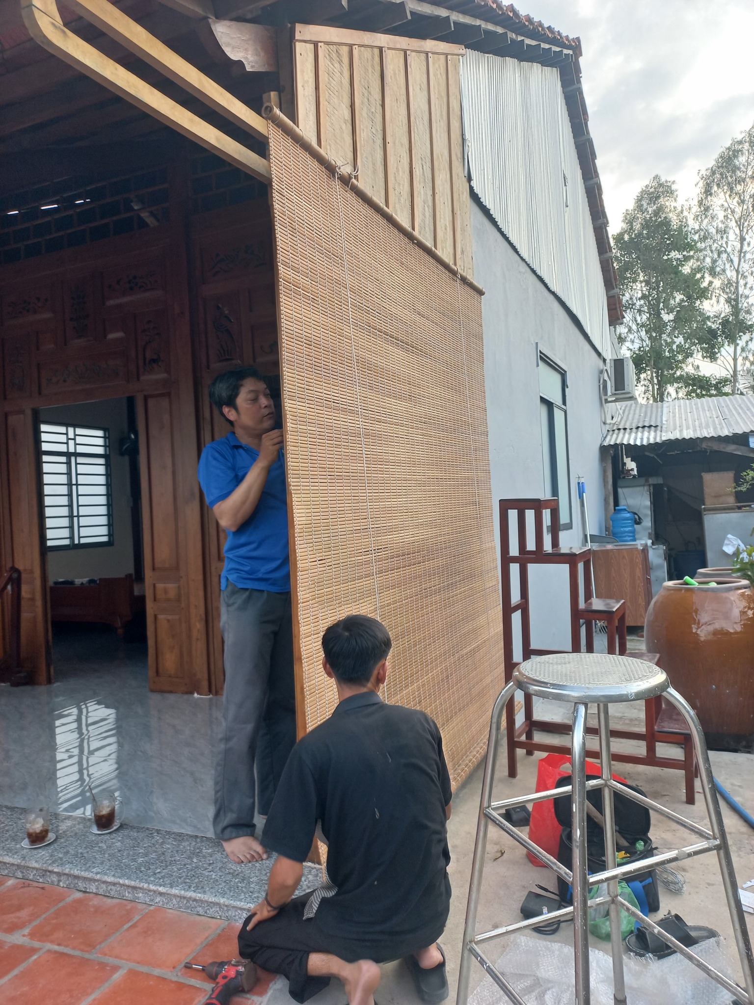 Hoàn Thành Lắp Đặt Mành Sáo Trúc Cho Khách Hàng Tại Xáng Nhỏ, Lấp Vò, Đồng Tháp