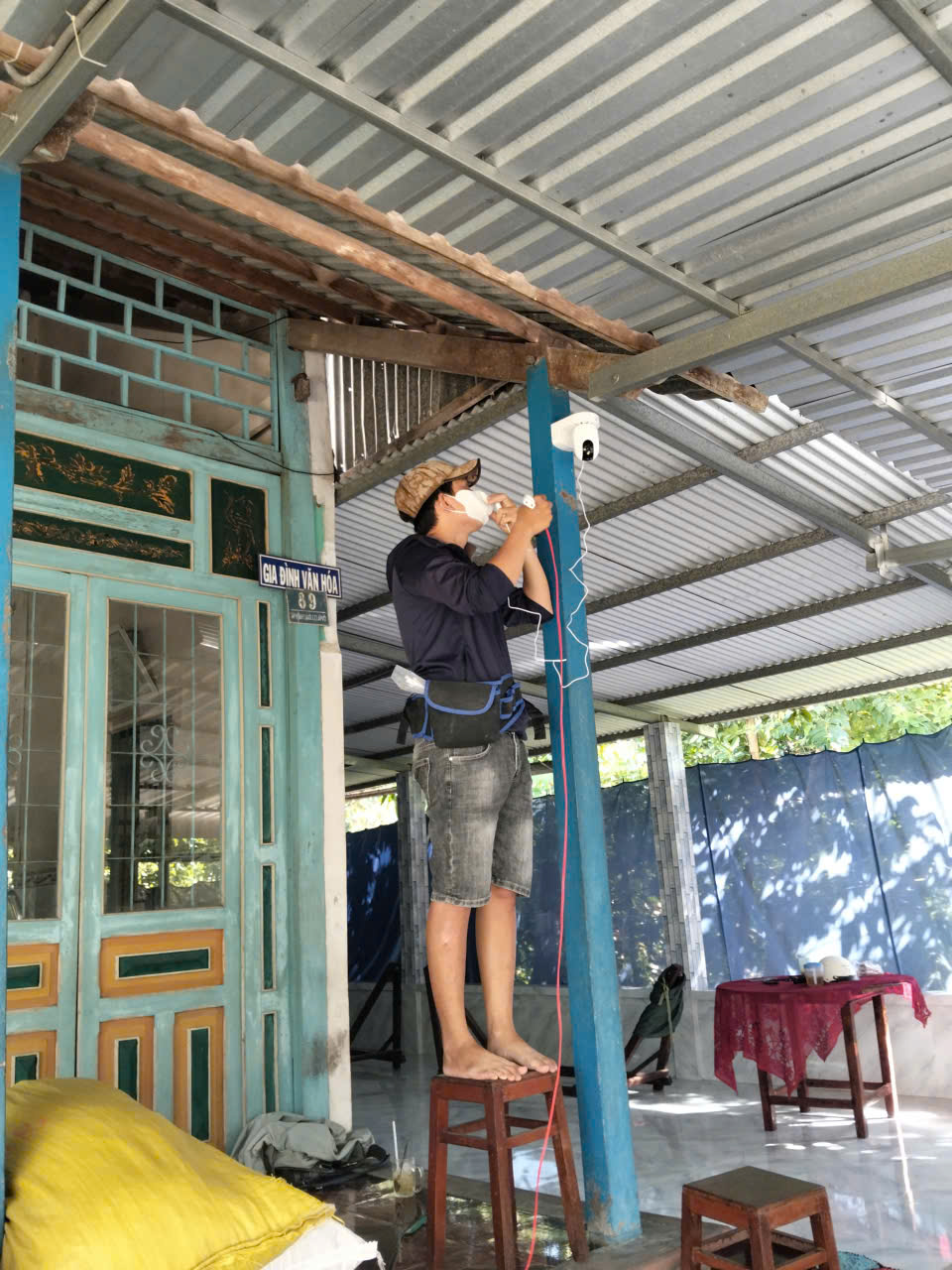 Lắp Đặt Camera Thực Tế Cho Khách Hàng Gần Chùa Phước Dinh, Lấp Vò, Đồng Tháp